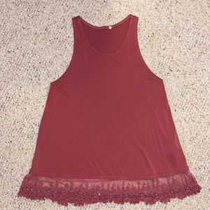 Urban Outfitters Lace Trim Tank Top